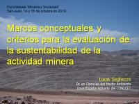 Marcos conceptuales y criterios para la evaluación de la sustentabilidad de la actividad minera